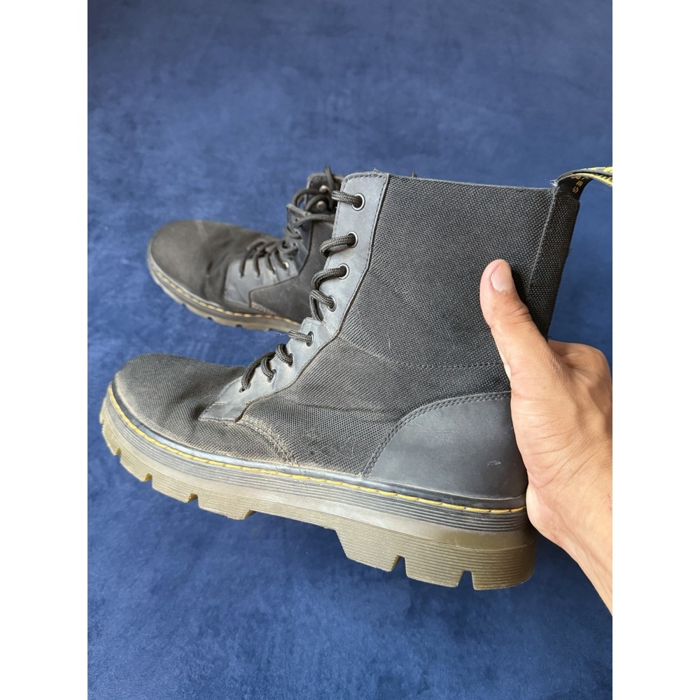 Dr. Martens Combs Canvas Military Black Combat Boots Mens 13 M US Doc Martens